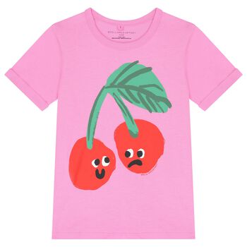 Girls Pink Cherries T-Shirt