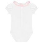 Baby Girls White & Pink Bodysuit, 2, hi-res