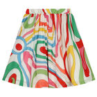 Girls Ivory Marmo Skirt, 1, hi-res