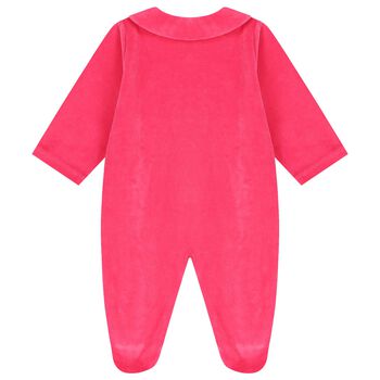 Baby Girls Pink Logo Babygrow