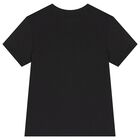 Boys Black Logo T-Shirt, 3, hi-res