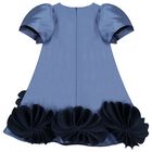 Girls Blue Floral Dress, 1, hi-res