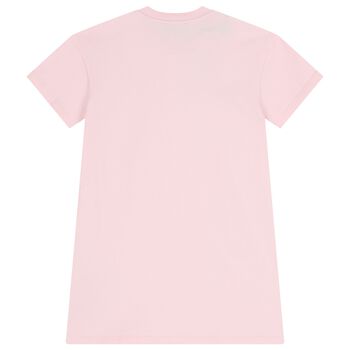 Girls Pink Logo T-Shirt Dress