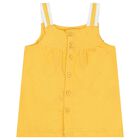 Baby Girls Yellow & White Sunflower Dress Set, 1, hi-res