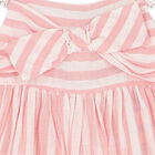 Younger Girls Pink & Ivory Striped Dress Set, 1, hi-res