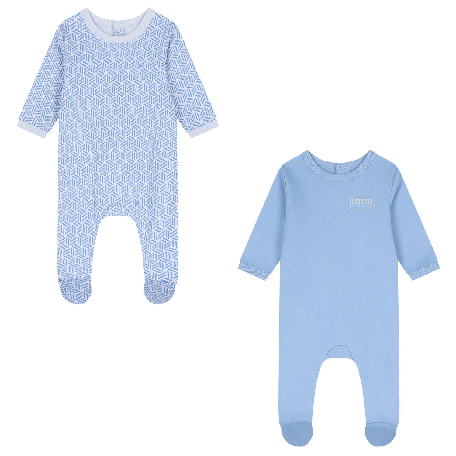 Blue Logo Geometric Logo Babygrows ( 2-Pack ), 2, hi-res