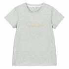 Girls Grey Logo T-Shirt, 1, hi-res