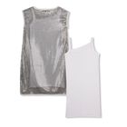 Girls Gold & White Logo Dress Set, 1, hi-res