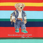 Baby Boys Multi-Colored Striped Polo Bear Romper, 1, hi-res