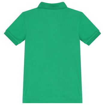 Boys Green Logo Polo Shirt