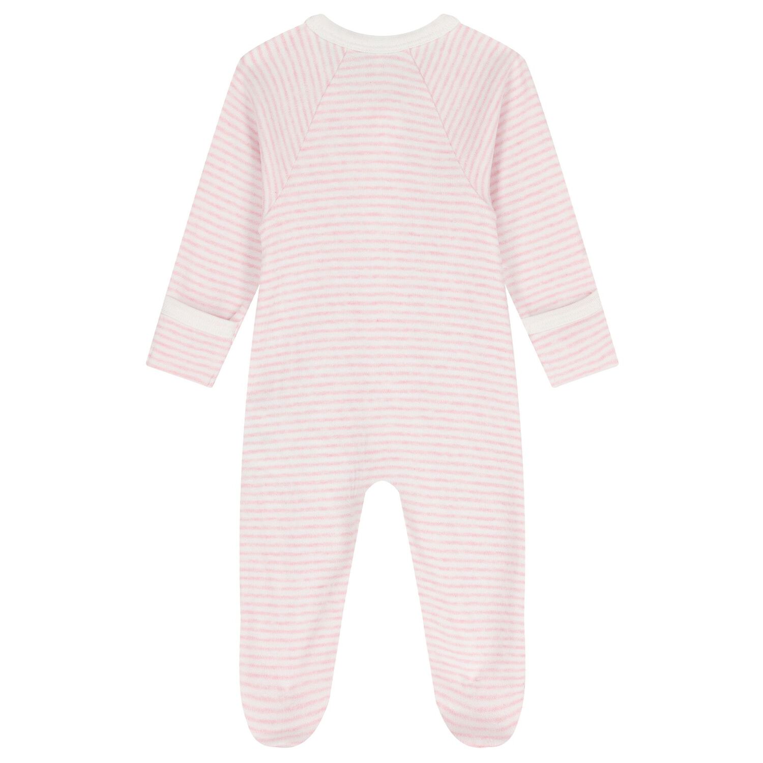 Baby Girls White & Pink Babygrows ( 4 Pack ), 2, hi-res