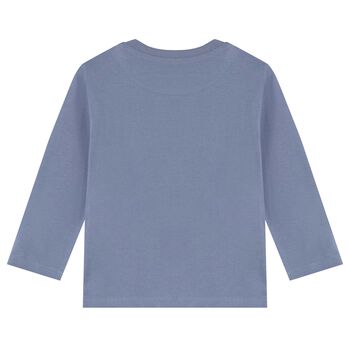 Younger Boys Blue Polar Animals Long Sleeve Top
