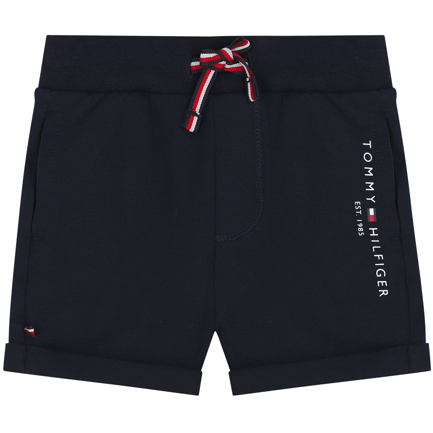 Baby Boys Navy Blue Logo Shorts Set, 1, hi-res