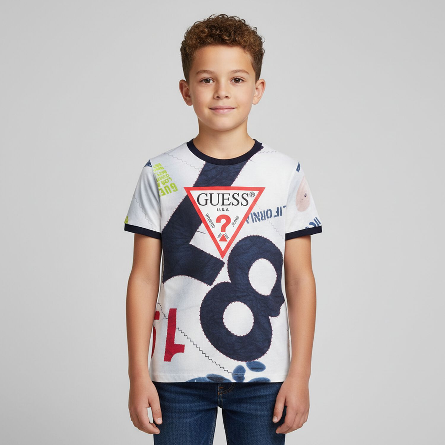 Boys Multi-Coloured Logo T-Shirt, 3, hi-res image number null