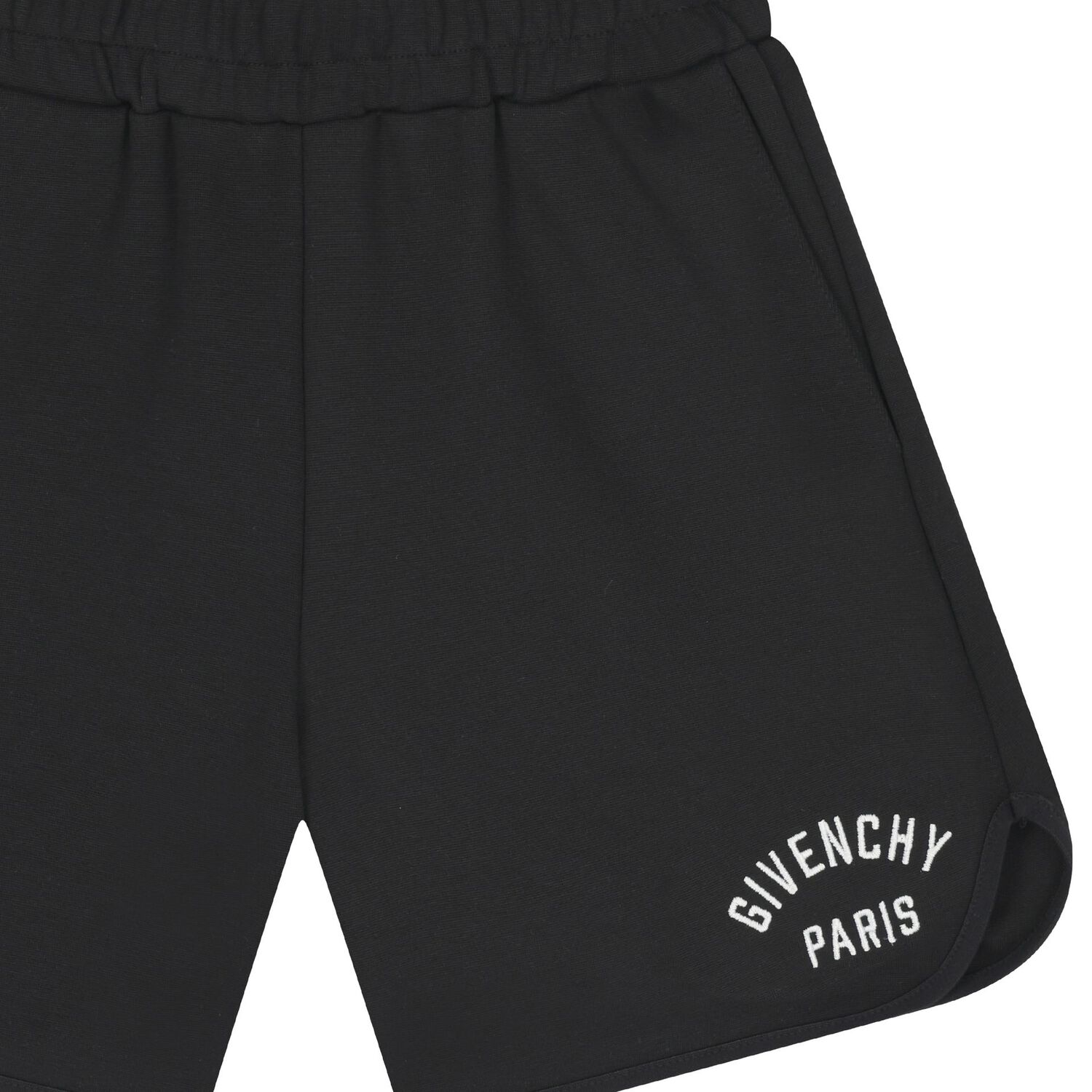 Boys Black Logo Shorts, 1, hi-res