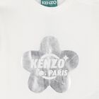 Younger Girls Ivory Logo Long Sleeve Top, 1, hi-res