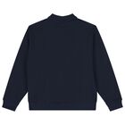 Boys Navy Blue Logo Sweatshirts, 1, hi-res