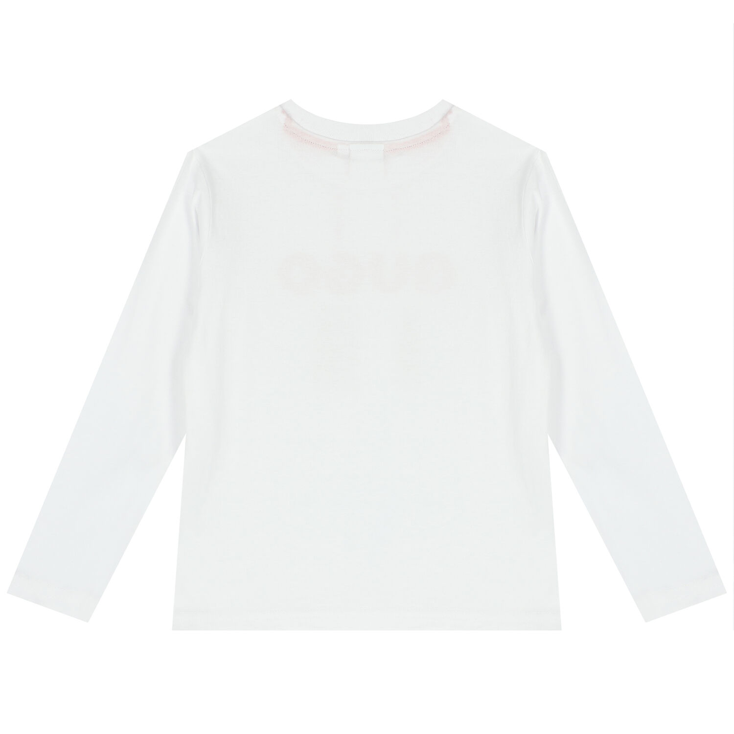 Boys White Logo Long Sleeve Top, 2, hi-res