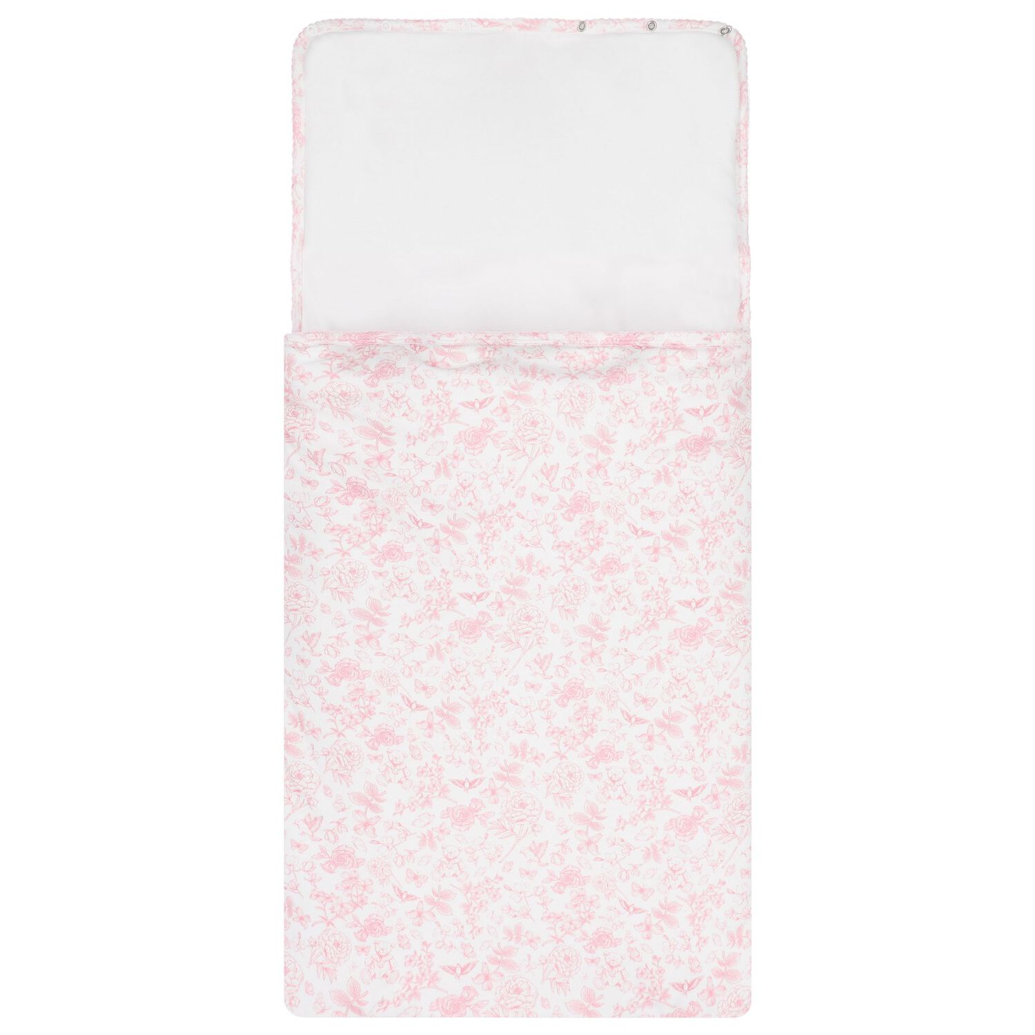 Baby Girls White & Pink Toile de Jouy Nest, 1, hi-res image number null