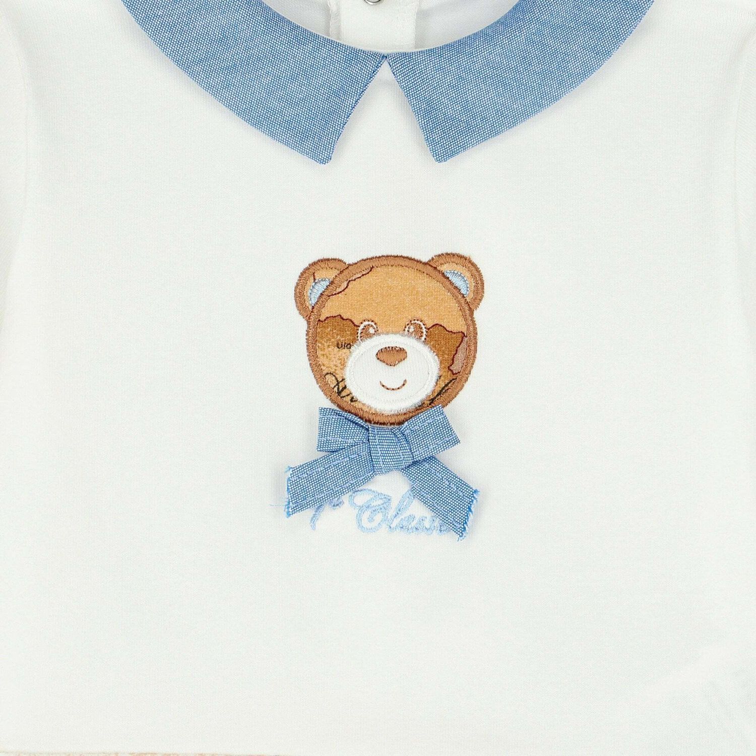 Baby Boys White & Beige Geo Map Babygrow, 3, hi-res