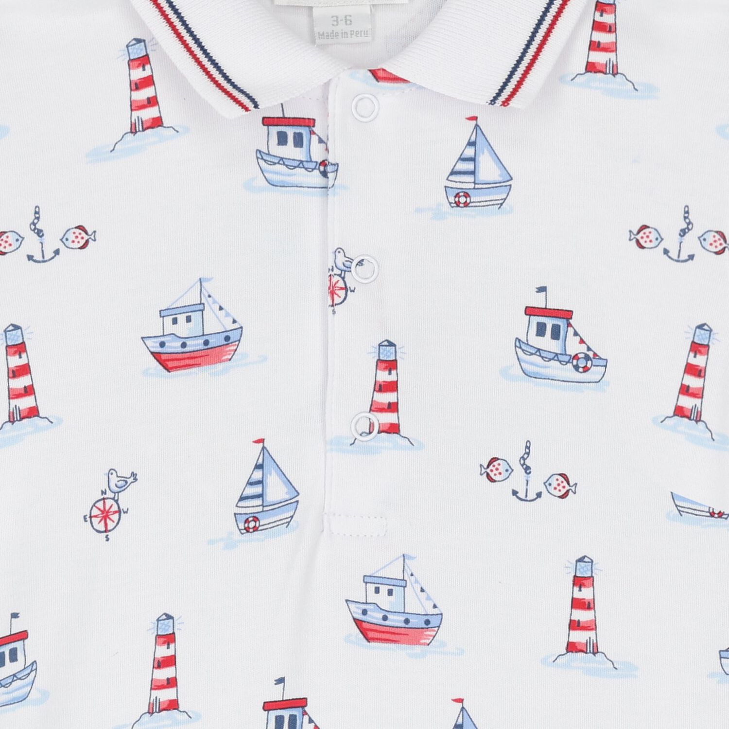 Baby Boys White Seas The Day Rompers, 1, hi-res