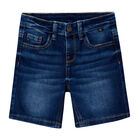 Boys Blue Denim Shorts, 1, hi-res