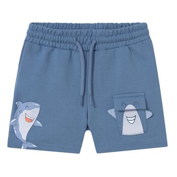 Younger Boys Blue Shark Shorts