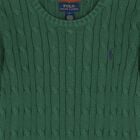 Boys Green Logo Cable Knit Sweatshirt, 2, hi-res