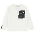 Boys Ivory Long Sleeve Top, 1, hi-res