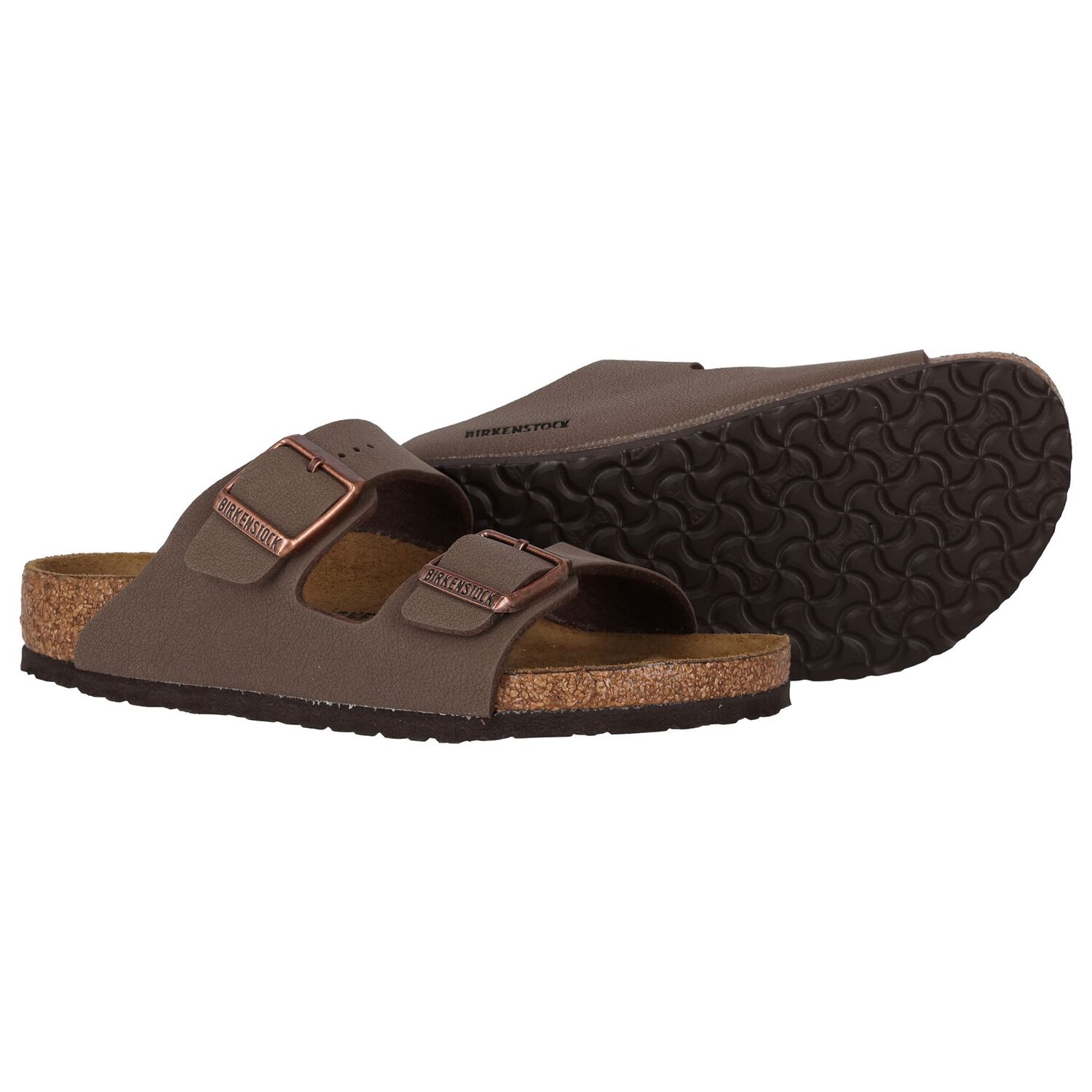 Brown Faux Leather Sandals, 1, hi-res image number null