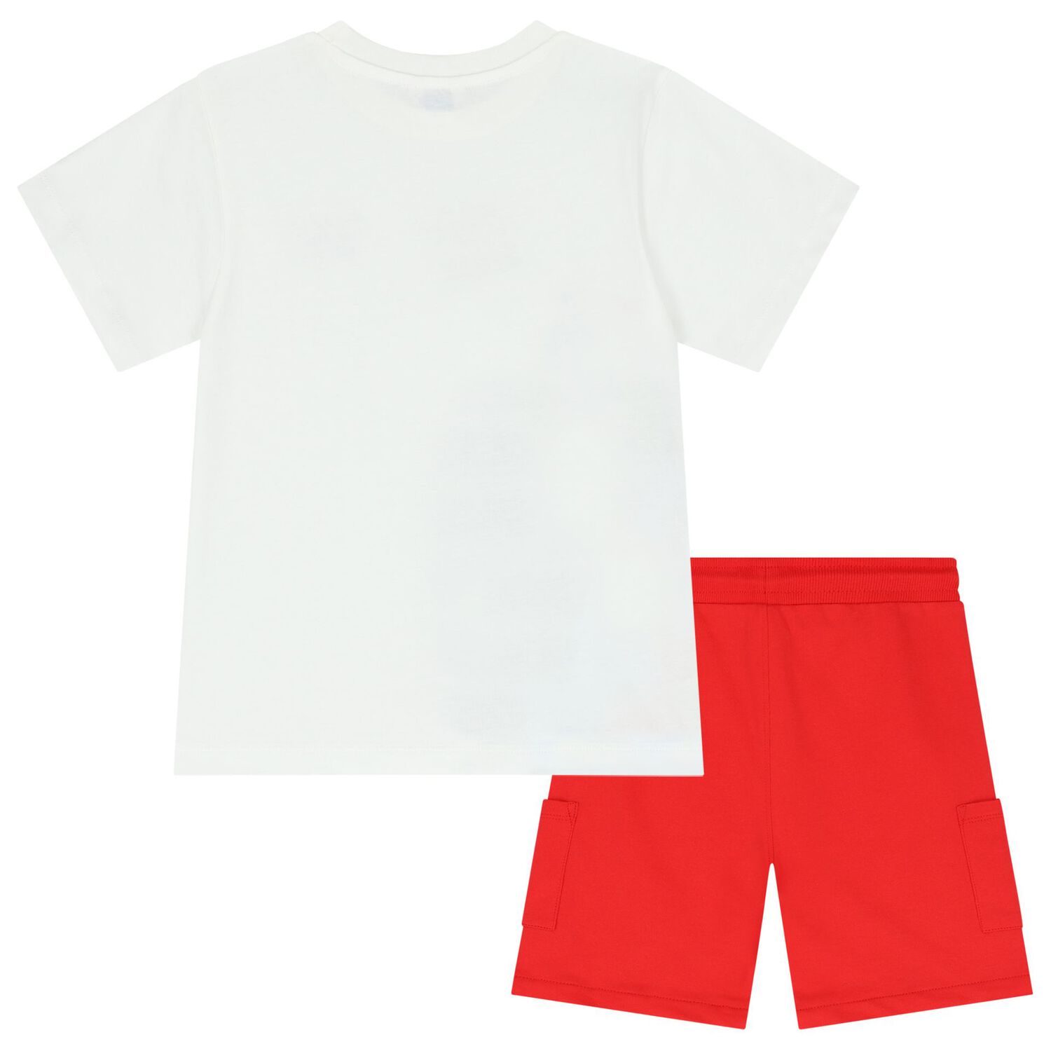 Boys White & Red Shorts Set, 2, hi-res image number null