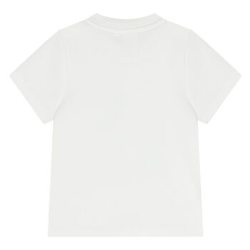 Younger Boys White Logo T-Shirt