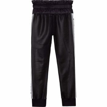 Girls Black Logo Joggers