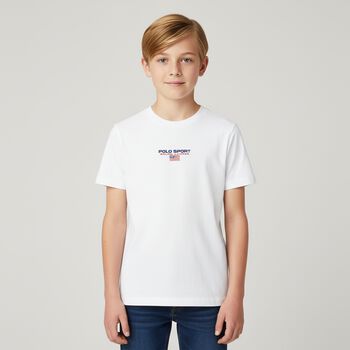 Boys White Logo T-Shirt