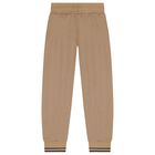 Boys Beige Logo Tracksuit, 2, hi-res