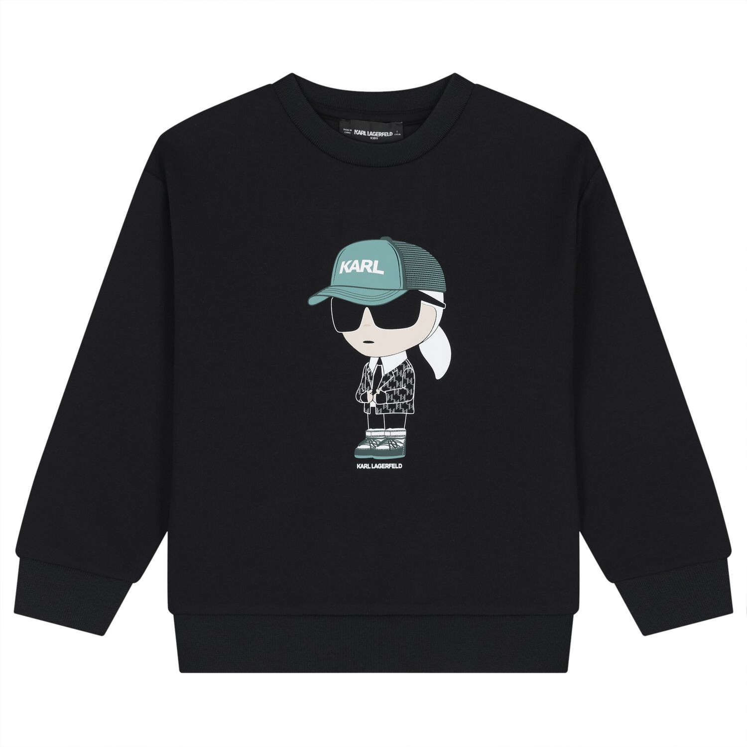 Boys Black Ikonik Logo Sweatshirt, 1, hi-res