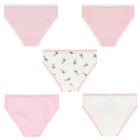 Girls Pink & White Bikini Brief ( 5-Pack ), 1, hi-res