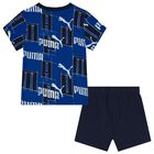 Younger Boys Blue Logo Shorts Set, 2, hi-res