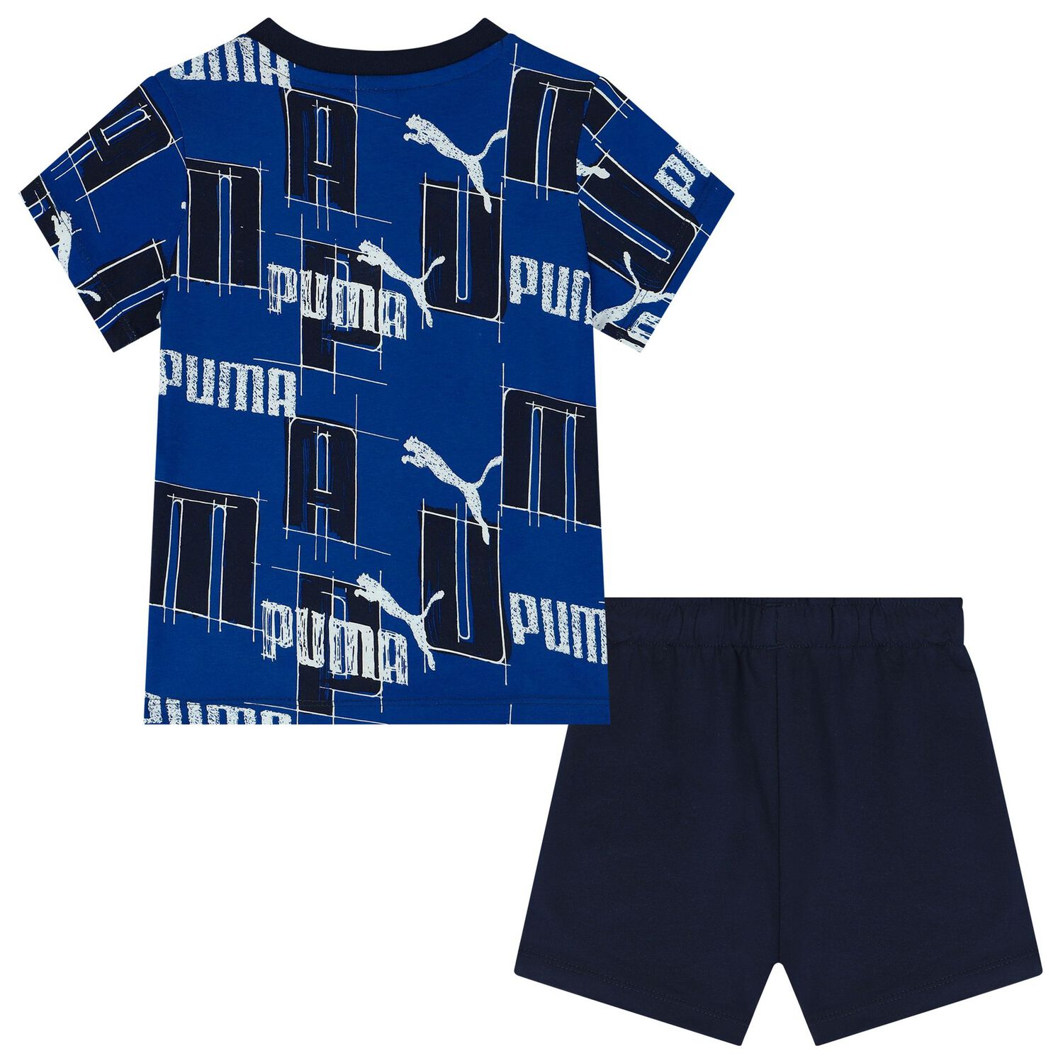 Younger Boys Blue Logo Shorts Set, 2, hi-res