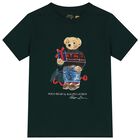 Boys Green Polo Bear T-Shirt, 1, hi-res