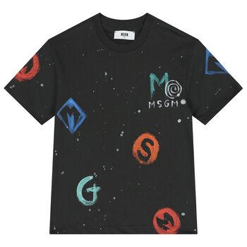 Boys Black Logo T-Shirt