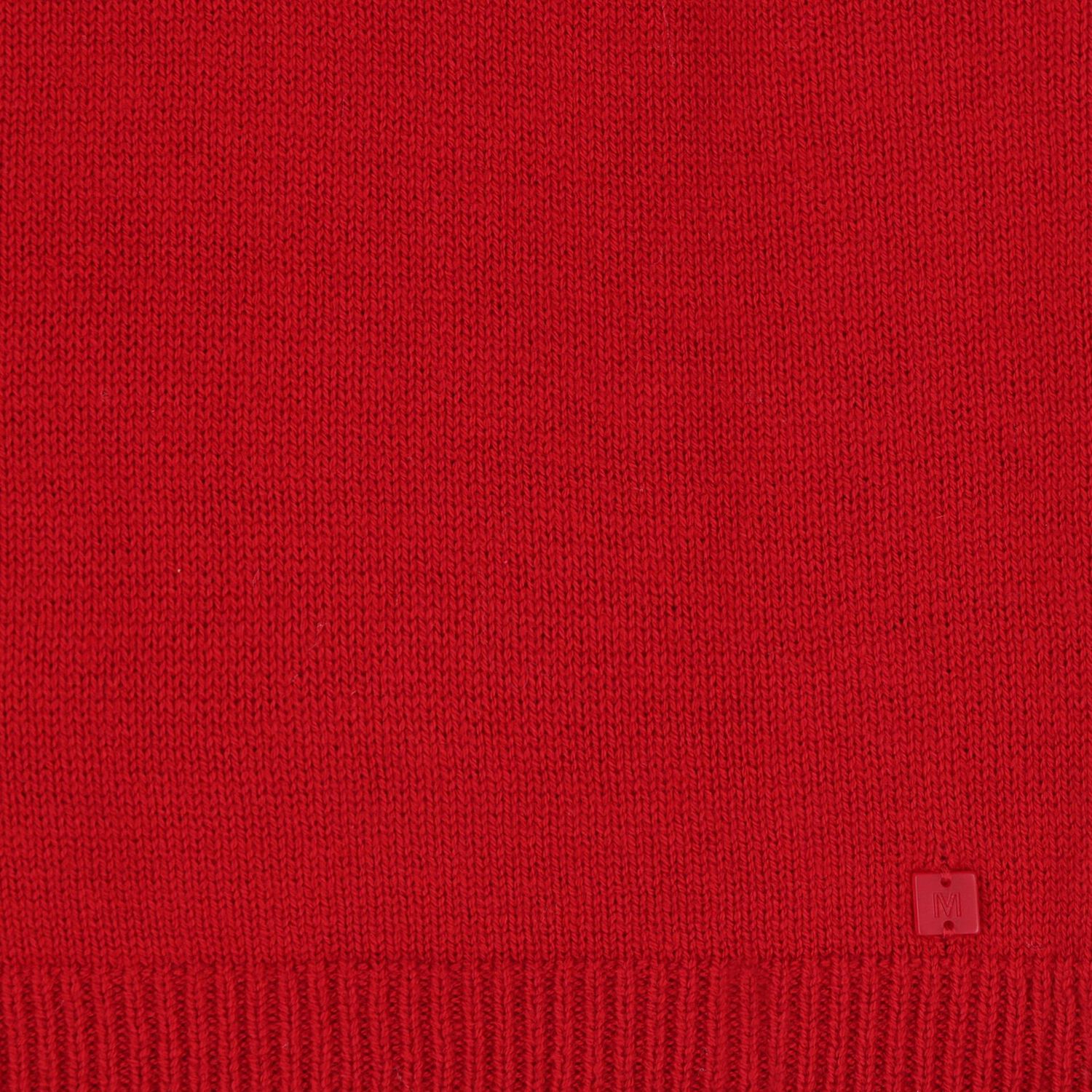 Younger Boys Red Knitted Jumper, 1, hi-res
