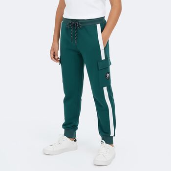 Boys Green Logo Joggers