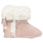 Baby Girls Pink Faux Fur Pre-Walker Boots, 1, hi-res