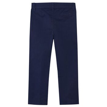 Boys Navy Blue Chino Trousers