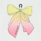 Younger Girls White Bow Logo T-Shirt, 1, hi-res