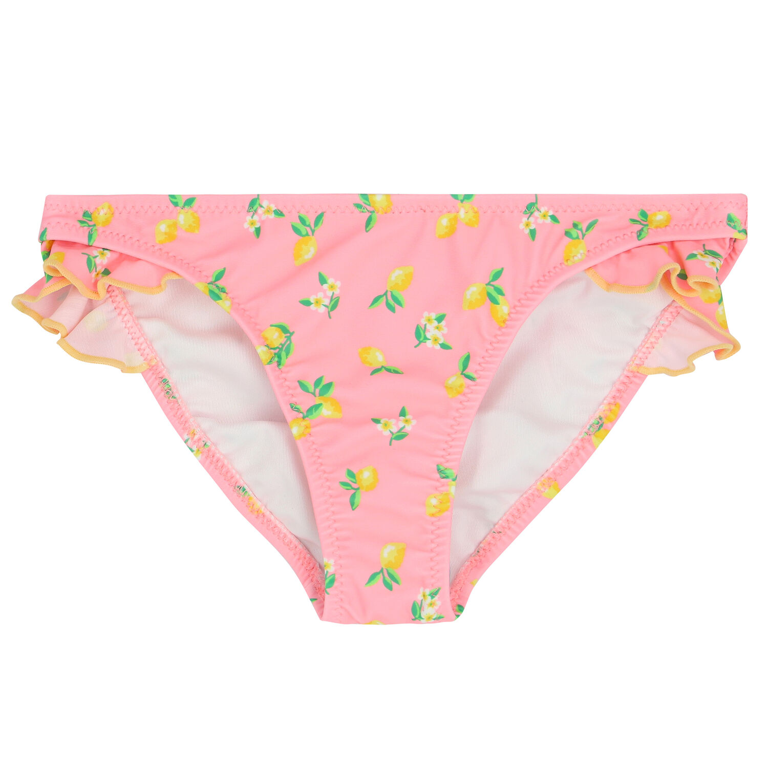 Girls Pink Lemon & Floral Bikini, 1, hi-res