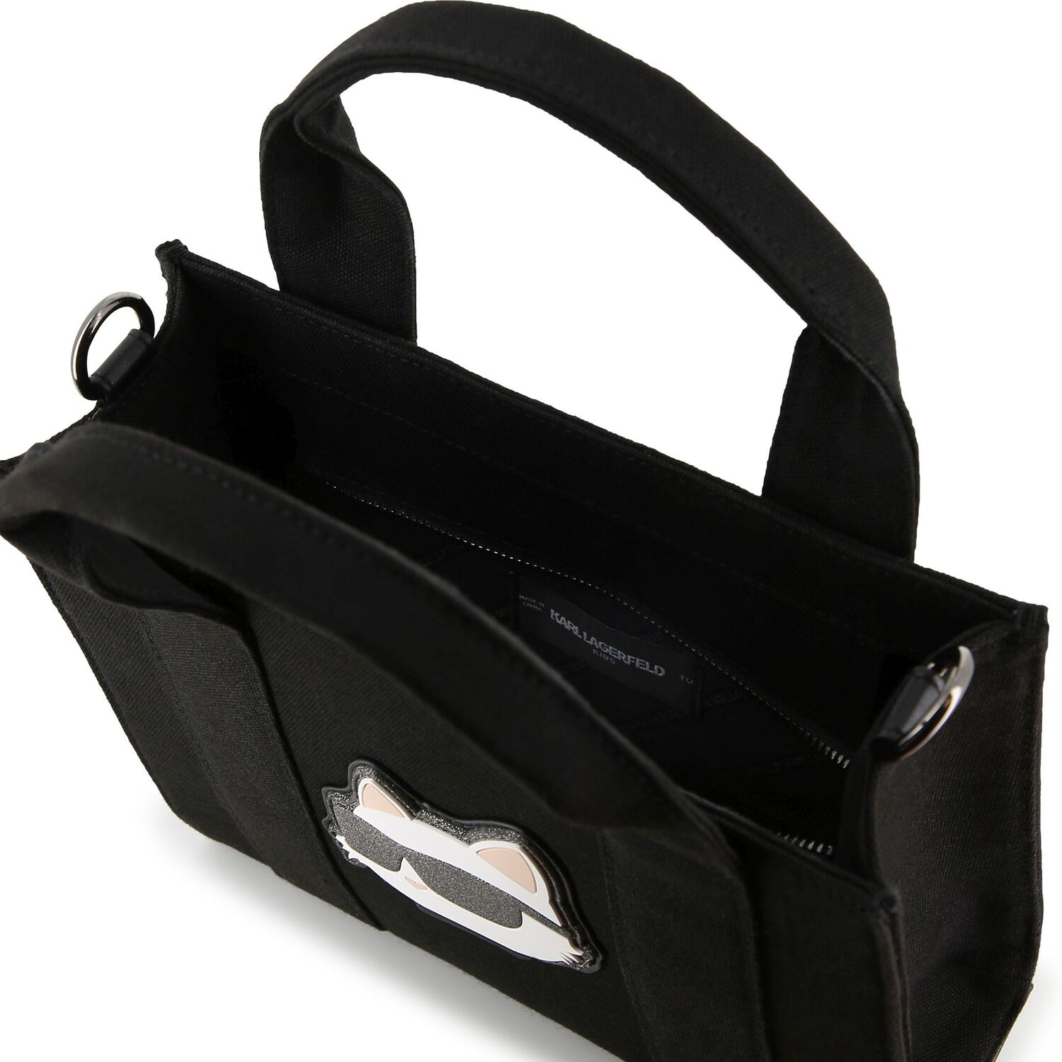 Girls Mini Me Black Choupette Handbag ( 18cm ), 1, hi-res