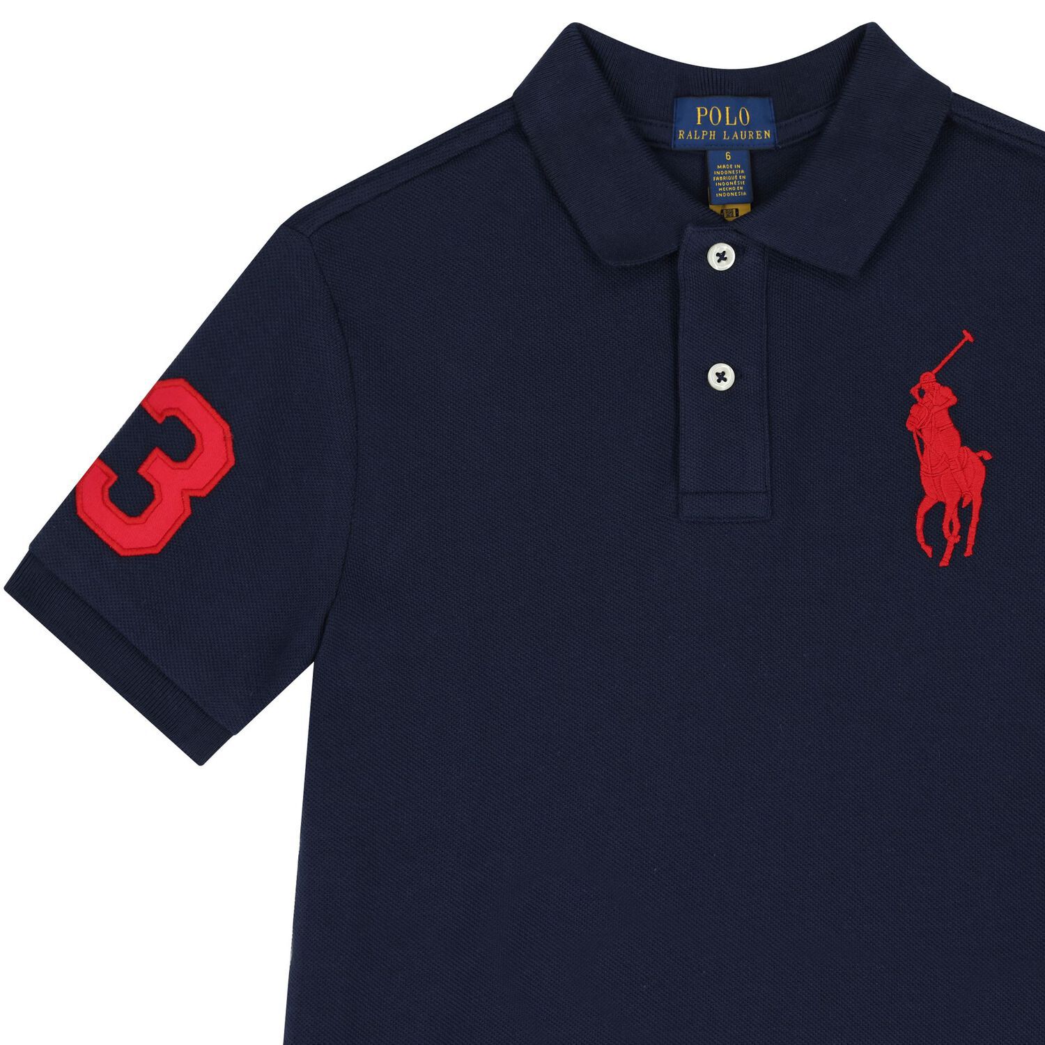 Boys Navy Blue Logo Polo Shirt, 1, hi-res image number null