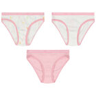 Girls Pink & White Bikini Brief ( 3-Pack ), 1, hi-res